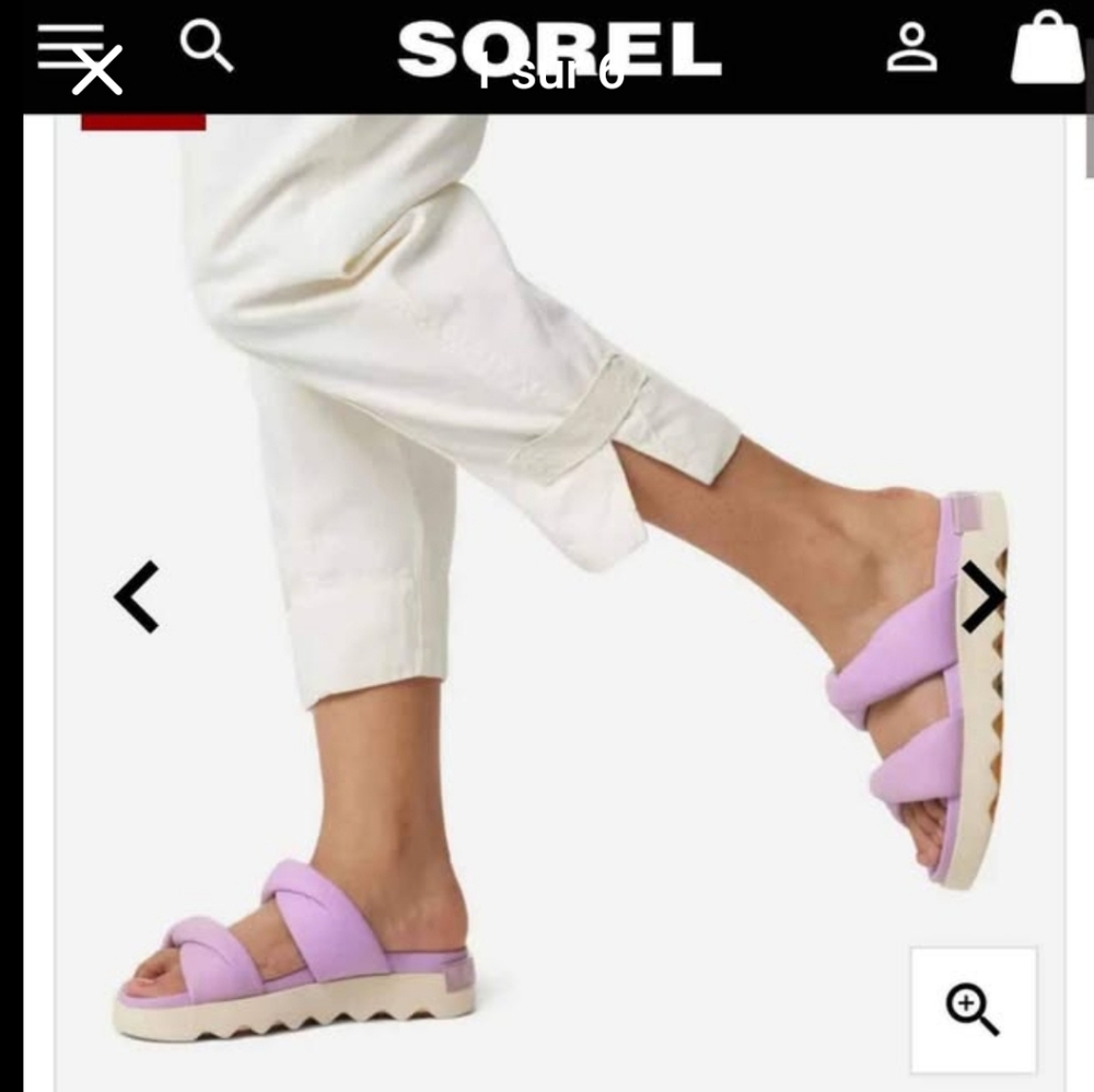 Sorel Lilac Platform Slide Sandals